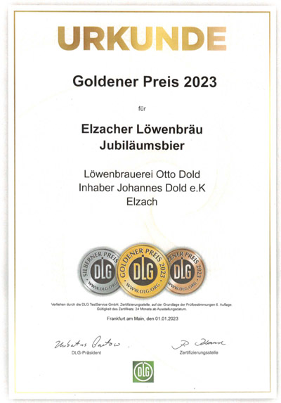 Goldener Preis 2023 - Jubilumsbier