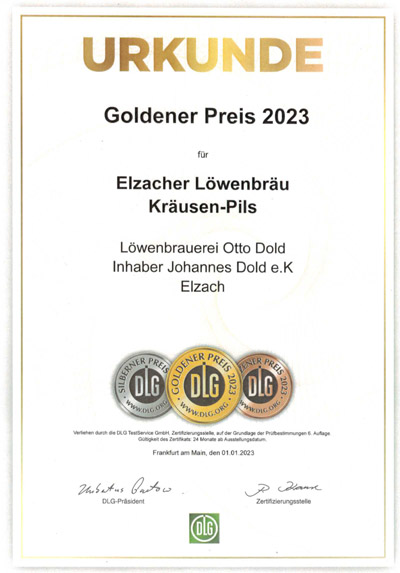 Goldener Preis 2023 - Krusen Pils